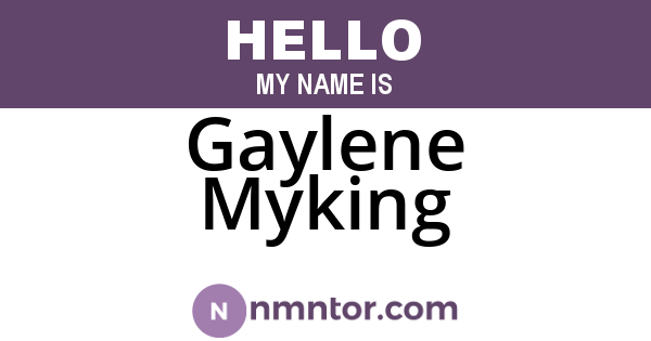 Gaylene Myking