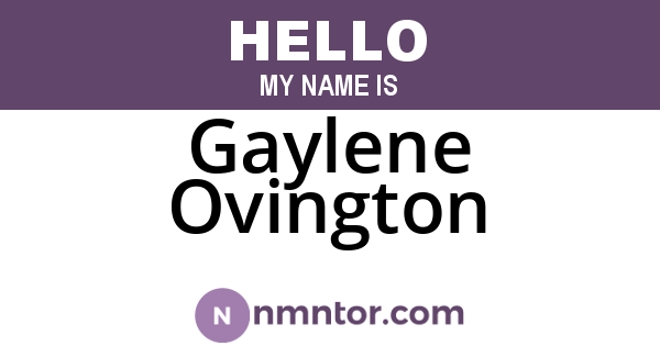 Gaylene Ovington