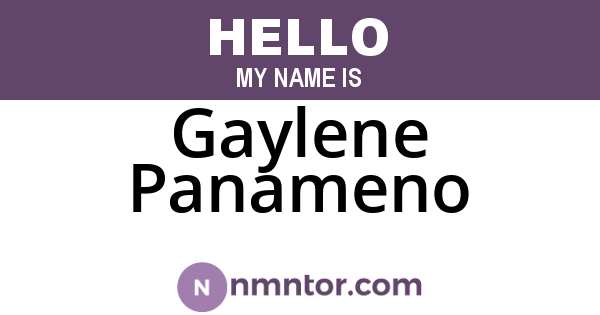 Gaylene Panameno