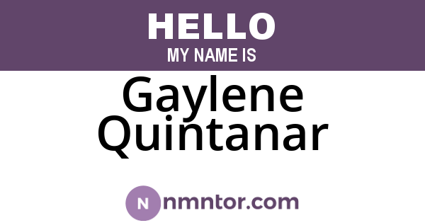Gaylene Quintanar