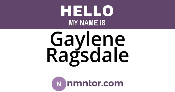 Gaylene Ragsdale