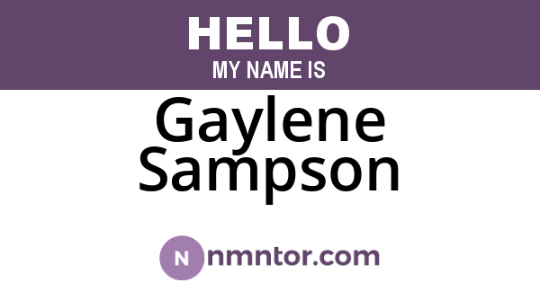 Gaylene Sampson