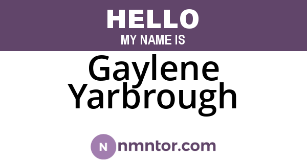 Gaylene Yarbrough