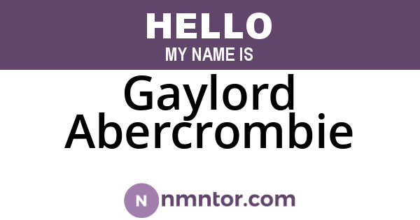 Gaylord Abercrombie