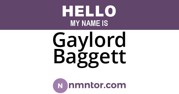 Gaylord Baggett