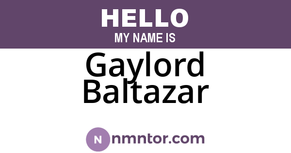 Gaylord Baltazar