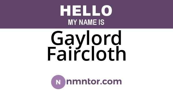 Gaylord Faircloth