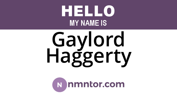 Gaylord Haggerty