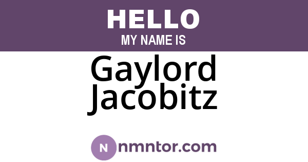 Gaylord Jacobitz
