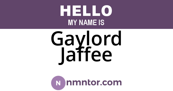 Gaylord Jaffee