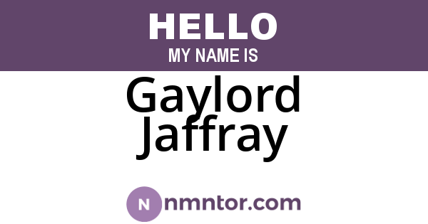 Gaylord Jaffray