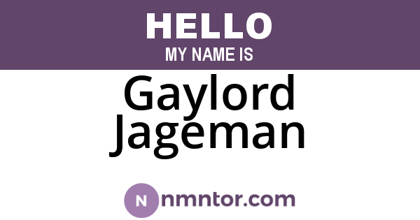 Gaylord Jageman