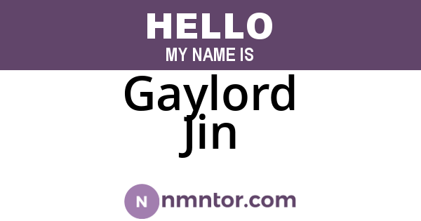 Gaylord Jin