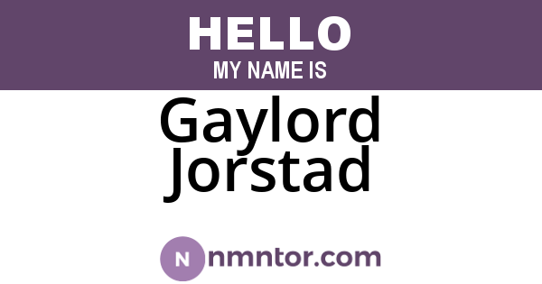 Gaylord Jorstad