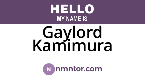 Gaylord Kamimura