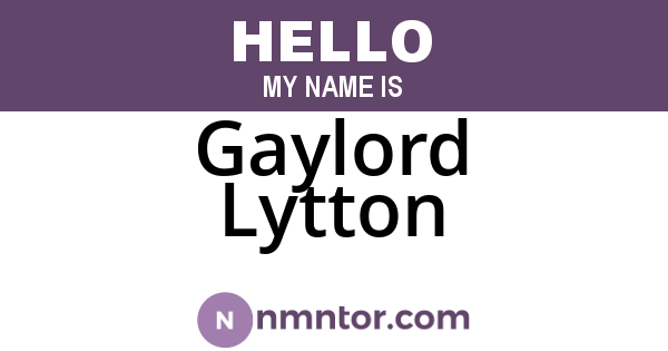 Gaylord Lytton