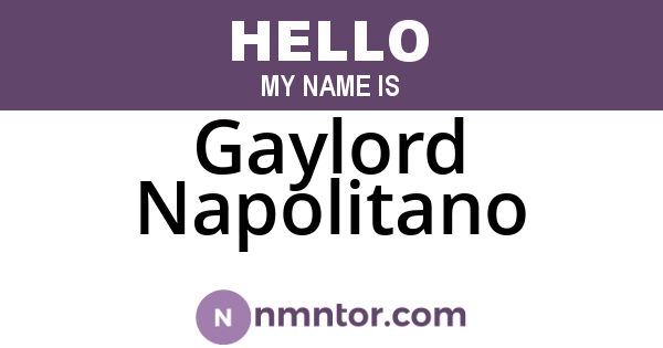 Gaylord Napolitano