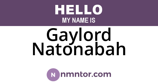 Gaylord Natonabah