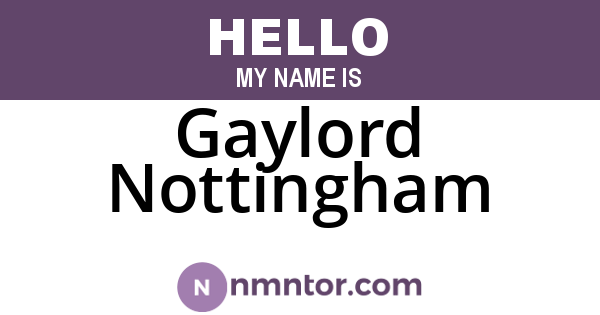 Gaylord Nottingham