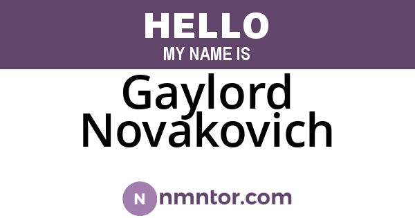 Gaylord Novakovich