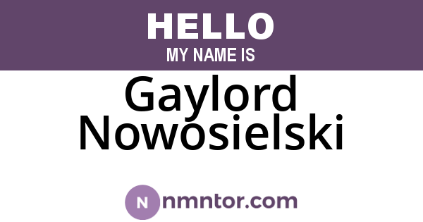 Gaylord Nowosielski
