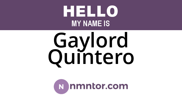 Gaylord Quintero