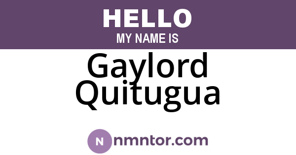 Gaylord Quitugua