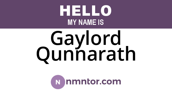 Gaylord Qunnarath