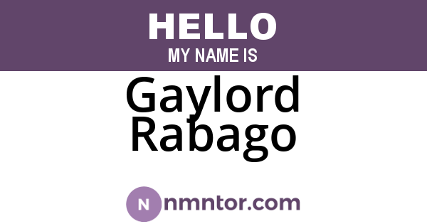 Gaylord Rabago