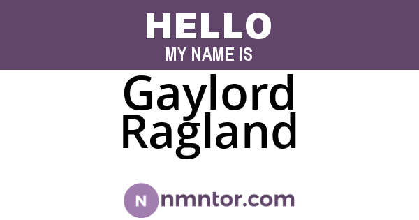 Gaylord Ragland