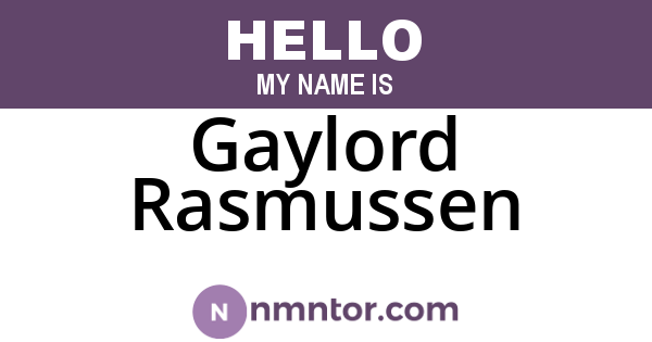 Gaylord Rasmussen