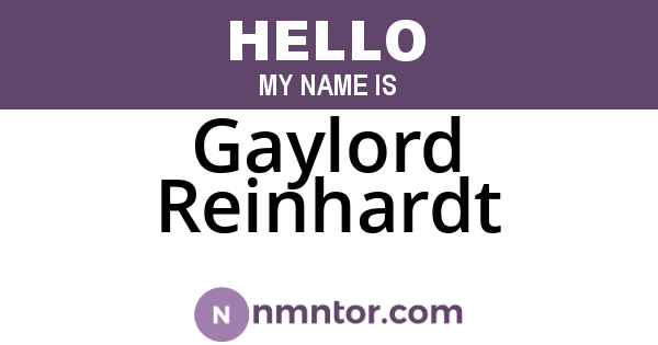 Gaylord Reinhardt