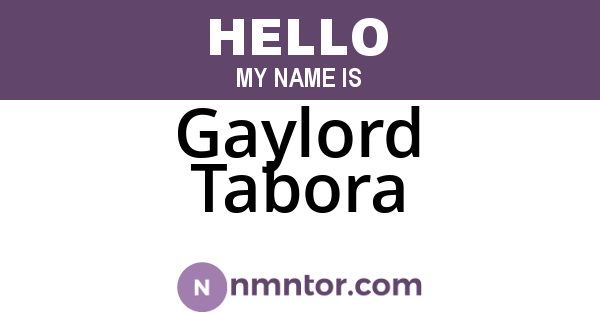 Gaylord Tabora