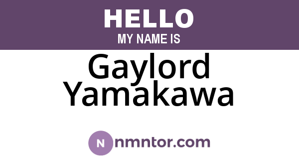Gaylord Yamakawa