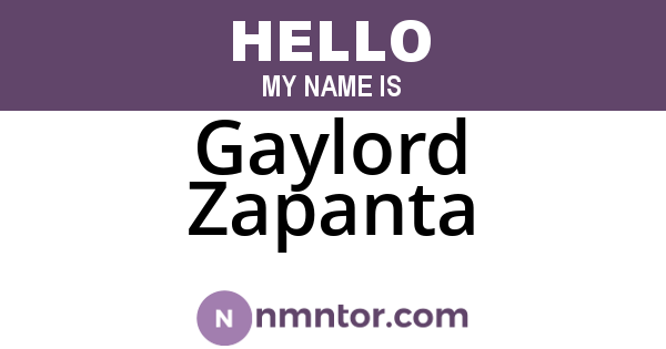 Gaylord Zapanta