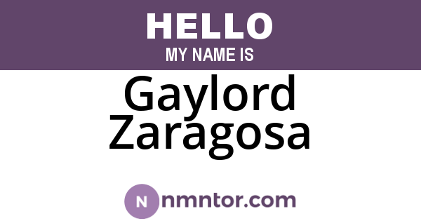 Gaylord Zaragosa