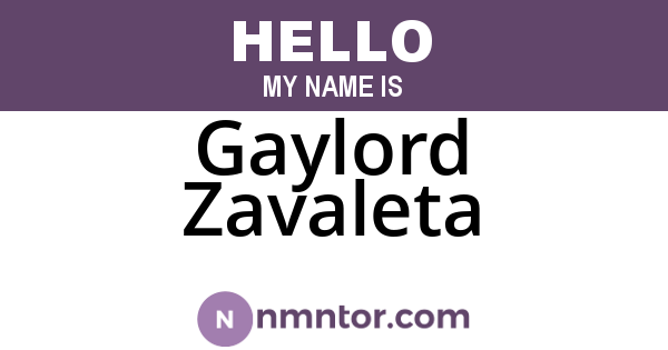 Gaylord Zavaleta