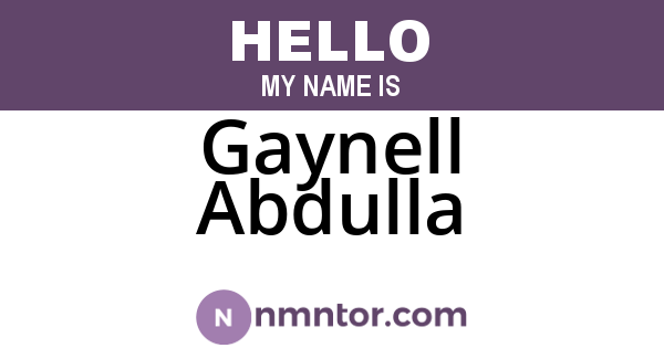 Gaynell Abdulla