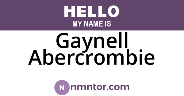 Gaynell Abercrombie