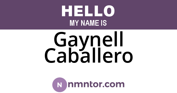 Gaynell Caballero