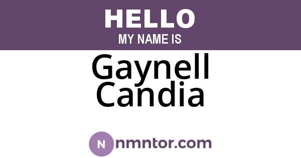 Gaynell Candia