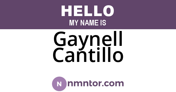 Gaynell Cantillo