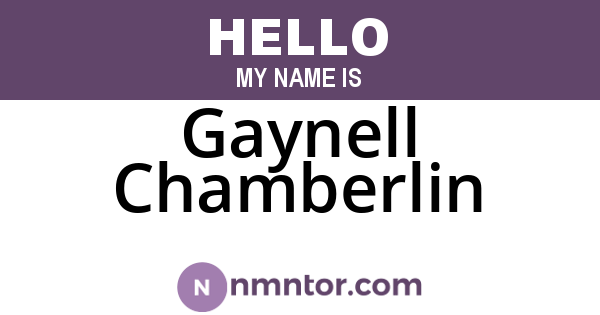 Gaynell Chamberlin