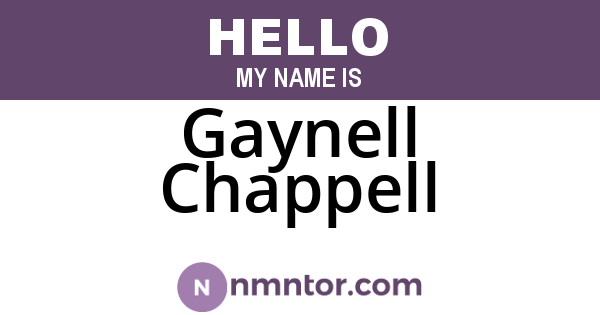 Gaynell Chappell