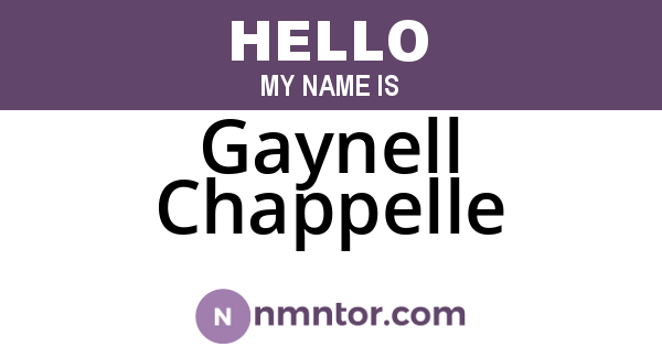 Gaynell Chappelle