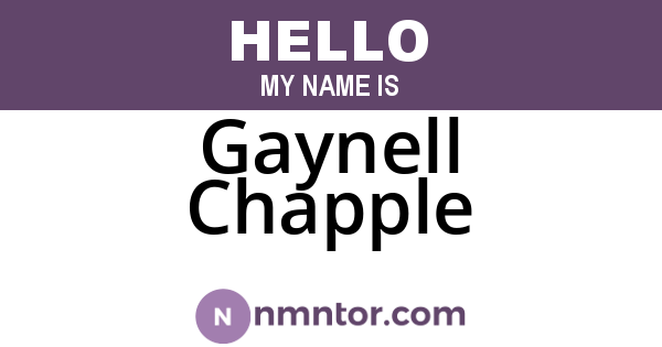 Gaynell Chapple