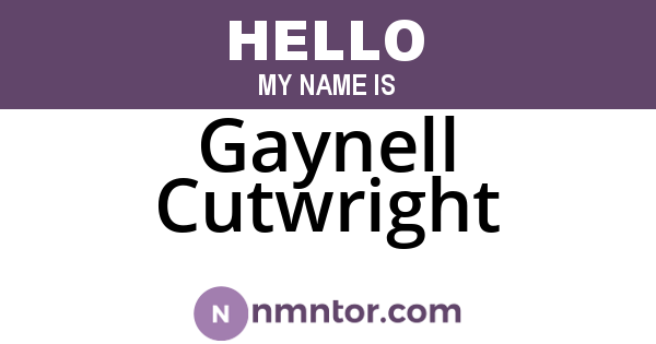 Gaynell Cutwright