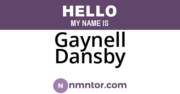 Gaynell Dansby