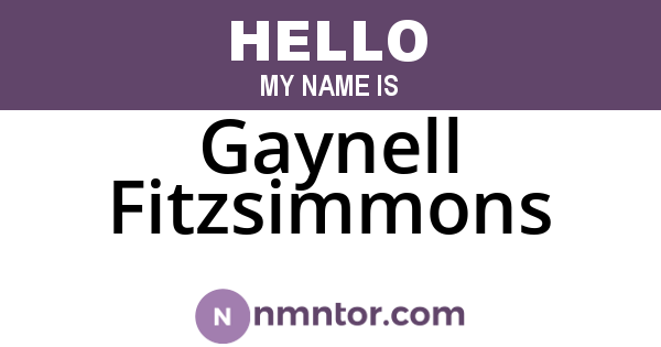 Gaynell Fitzsimmons