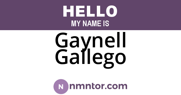 Gaynell Gallego